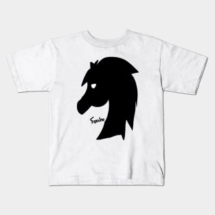 Black Horse emblem (Famine) Kids T-Shirt